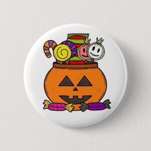 Halloween placka 58 mm – originální odznak na batoh i oblečení