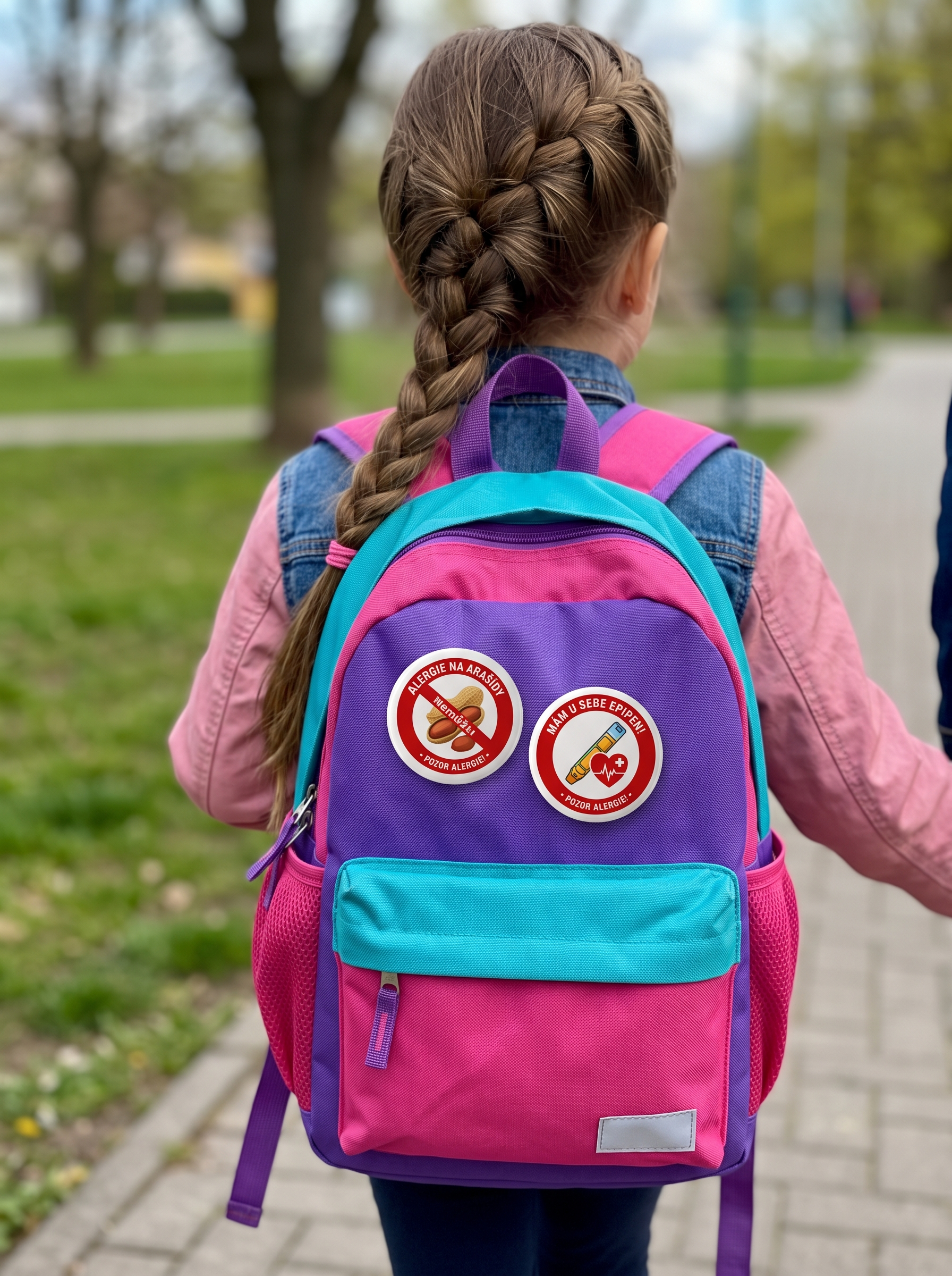 Placky s upozornením na alergii dítěe Mám alergii na Arašídy – placka se špendlíkem 58 mm